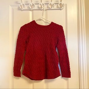 Red knit sweater